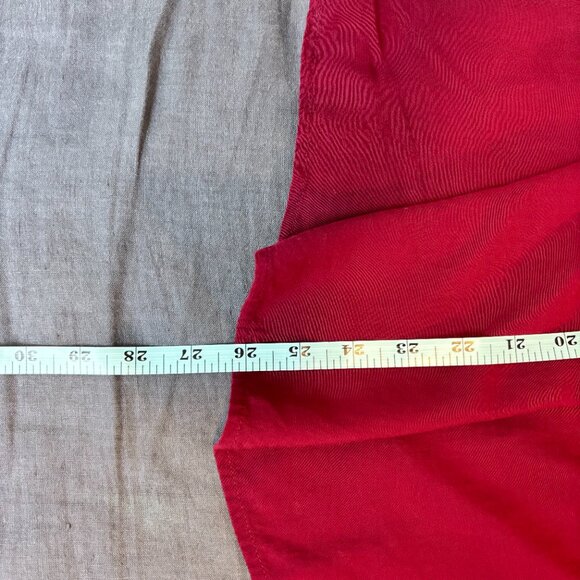 LOFT Sleeveless Burgundy Blouse with Embroidered Lace Yoke Size M - Picture 6 of 7